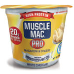Tub of Muscle Mac Pro macaroni and cheese